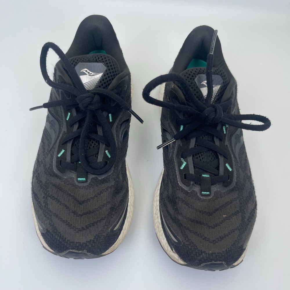 Saucony Triumph 19 S10678-10 Sneakers Womens US 7.5 Black Knit Running Shoes